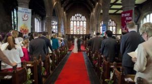A wedding at St Mary's Weaverham